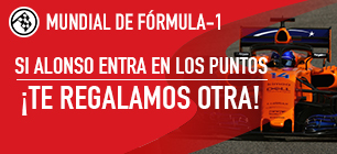 Apuestas formula 1 Sportium GP de China: Si Alonso entra en los puntos... ¡Devolución!